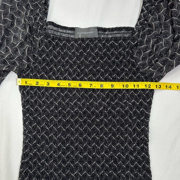 NWT ANTHROPOLOGIE Black Rouen Top Size XS - Picture 10 of 11